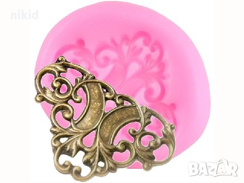 ОР54 Орнамент силиконов молд декорация украса фондан торта мъфини и др