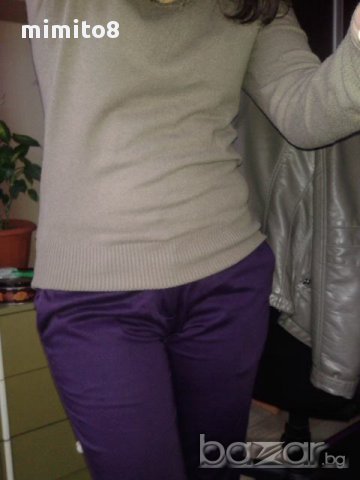 Тъмно лилав панталон, снимка 2 - Панталони - 11658453