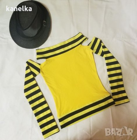 Блузка в черно и жълто 