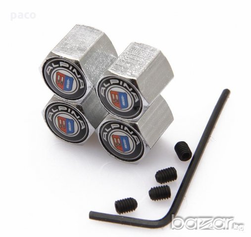 Защита от кражба! Метални капачки за вентили Alpina!