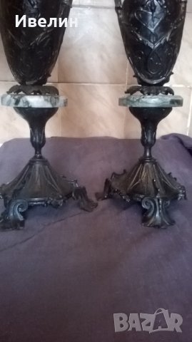 два барокови свещника , снимка 2 - Антикварни и старинни предмети - 23854305