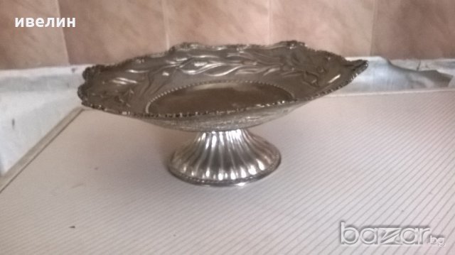 посребрена метална фруктиера, снимка 2 - Антикварни и старинни предмети - 18761072
