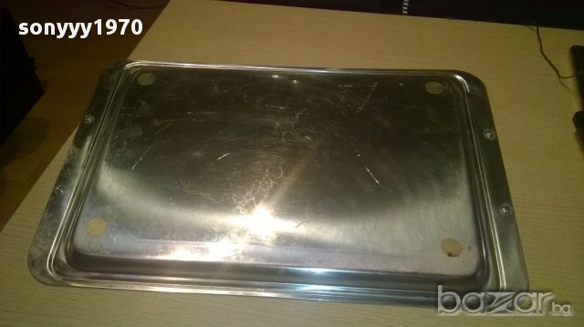 Rostfrei 18/10 gold 24k-поднос 46/30см-позлата+камъни-внос швеицария, снимка 12 - Антикварни и старинни предмети - 15481066