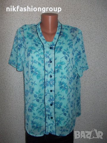 Светло синя риза на клончета, L размер, снимка 1 - Ризи - 24895003