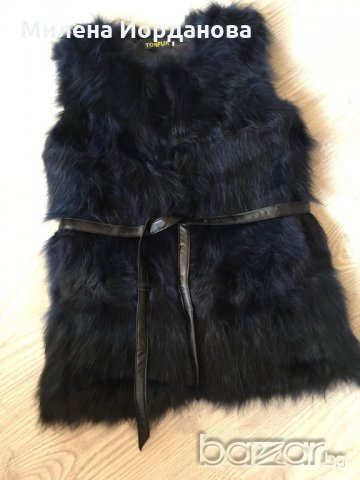 Дълъг елек от лисица, снимка 2 - Елеци - 20331394