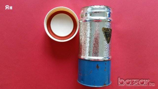 Колекционерски Стар Ретро Термос'HERMETOS' Panzer Glas-1.25л, снимка 3 - Антикварни и старинни предмети - 18021897