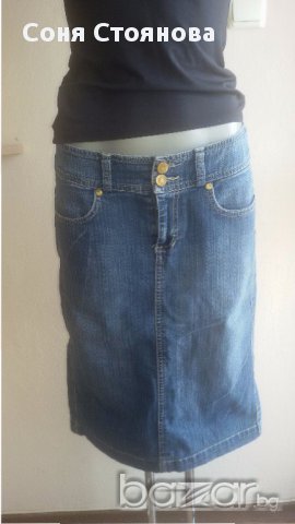 Дамска пола дънкова до коляното ub jeans *, снимка 1 - Поли - 15325815