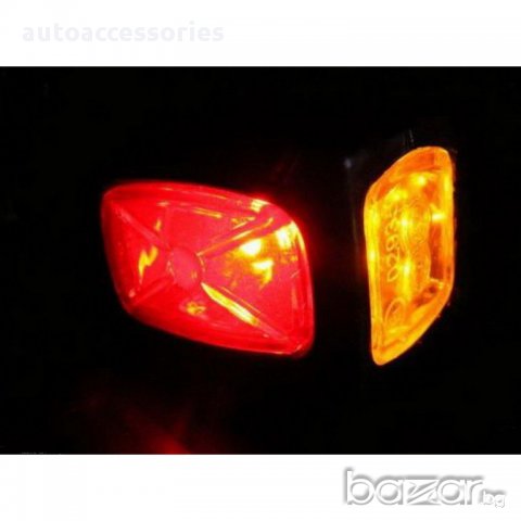 LED габаритни светлини L0198 Комплект 2 броя 12-24V, Червено/Бяло/Жълто, снимка 2 - Аксесоари и консумативи - 14985879
