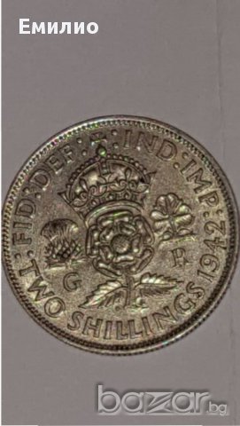 1942 TWO SHILLINGS SILVER