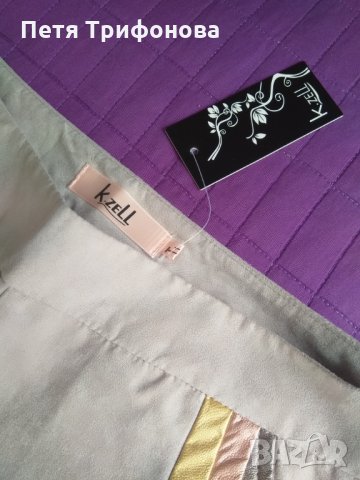 НАЛИЧНИ Сиви къси велурени панталонки размер С от Англия, снимка 5 - Панталони - 23226527