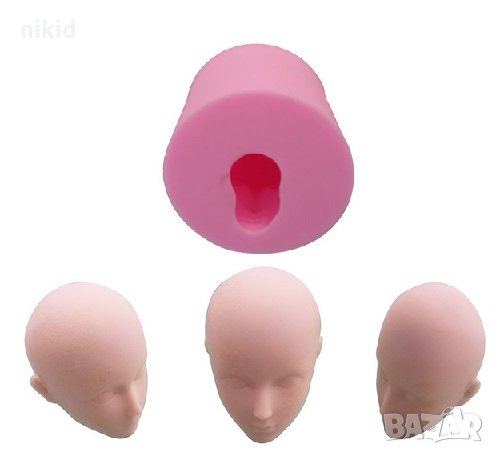 3D лице глава човек силиконов молд форма декор торта гипс сапун фондан шоколад