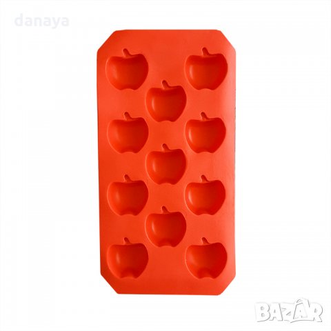 1053 Силиконова форма за лед и бонбони ябълки 11 гнезда, снимка 7 - Форми - 26130584