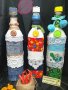 Ръчно декорирани бутилки за домашен алкохол