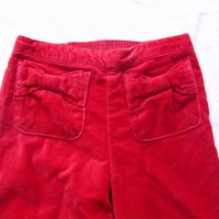 Червен плюшен панталон 5/6г, снимка 3 - Детски панталони и дънки - 22563801