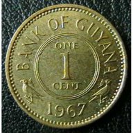 1 цент 1967, Гвияна, снимка 1 - Нумизматика и бонистика - 7872731