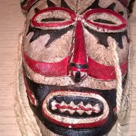Красива африканска маска-33/16/9см-внос швеицария, снимка 4 - Антикварни и старинни предмети - 16093771