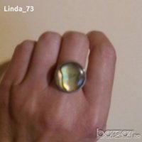 Среб.пръстен-с лабрадорит-4,61гр.-проба-925. Закупен от Германия., снимка 7 - Пръстени - 20257101