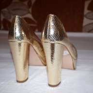 ROOTS! - 100% Оригинални страхотни дамски обувки на ток от Норвегия / Златисти / Блестящи / Луксозни, снимка 10 - Дамски обувки на ток - 17279016