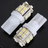 Габаритни диодни крушки /габарити/ T10 W5w с 20 Smd Led ксеноново бели диода, снимка 2 - Аксесоари и консумативи - 7177326