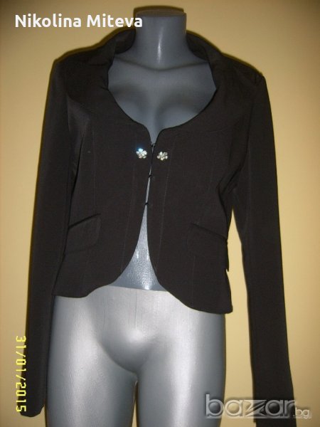 Черно копринено сако "Motivi", снимка 1