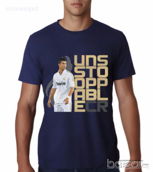 NEW! Мъжка тениска RONALDO / РОНАЛДО с Real Madrid принт! Поръчай модел С Твоя Снимка или идея!, снимка 1
