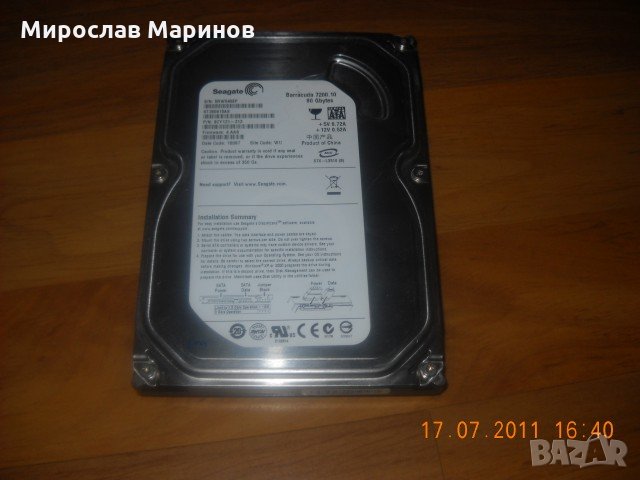 2.2.Хард диск за компютър(PC) Seagate 80 Gb-SATA 3,5 “ 7200 RPM, снимка 1