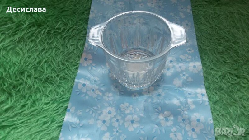 Кристален съд за лед от времето на социализма , снимка 1