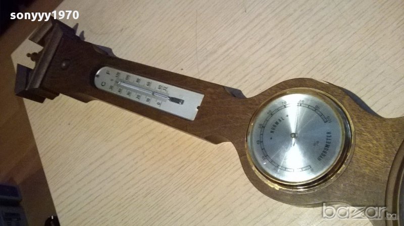 ПОРЪЧАН-Месинг-антика-ретро часовник с уреди 70/20см, снимка 1