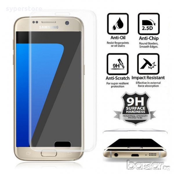Стъклен протектор за Samsung Galaxy S7 G930F FullFace прозрачен скрийн протектор, снимка 1