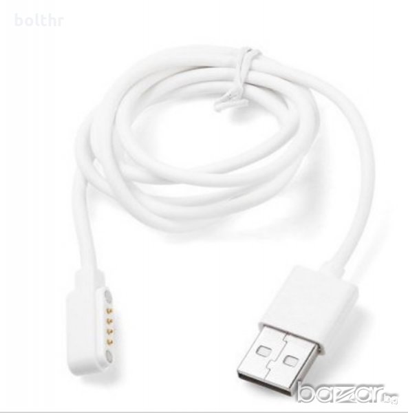 USB магнитен кабел за Smart Watch GT88 G3 KW18 Y3 KW88 GT68, 4 пина, снимка 1