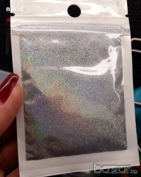 10 гр пликче фин магически лазер холограмен прах пигмент за нокти маникюр декорация страхотен брокат, снимка 1