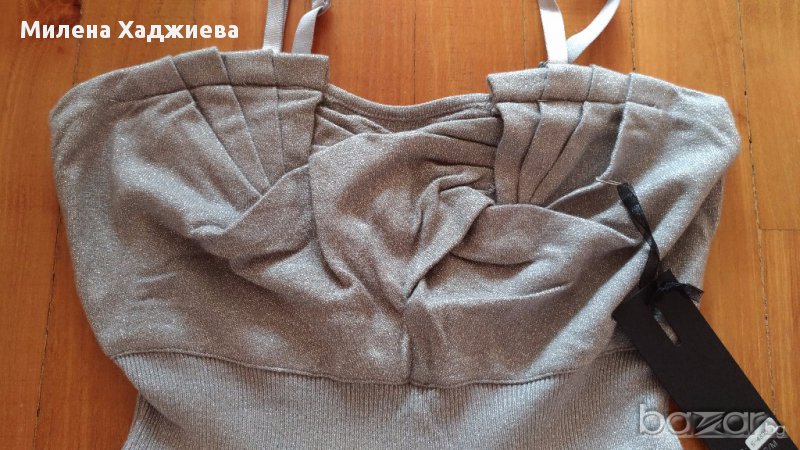 Нова сива рокля с кашмир, снимка 1