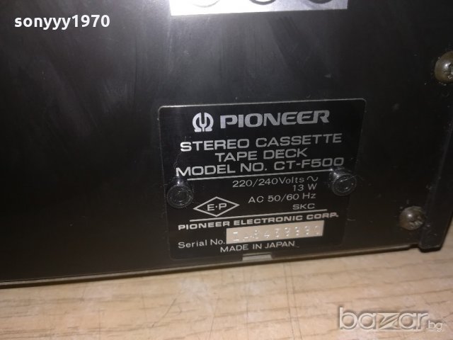 pioneer ct-f500-made in japan-внос швеицария, снимка 18 - Декове - 21147765