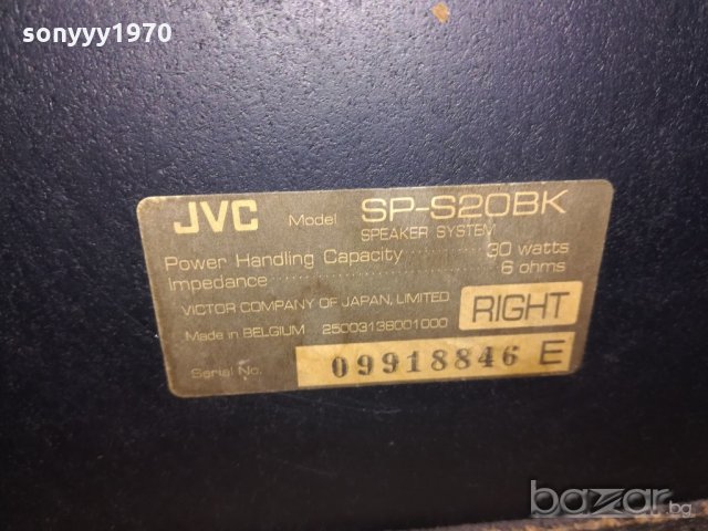 jvc sp-s20bk-made in belgium-2бр-27х20х17см-внос швеицария, снимка 18 - Ресийвъри, усилватели, смесителни пултове - 20833467