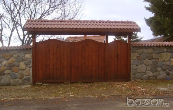 Дървени порти от масив, снимка 5 - Дограми - 21045302