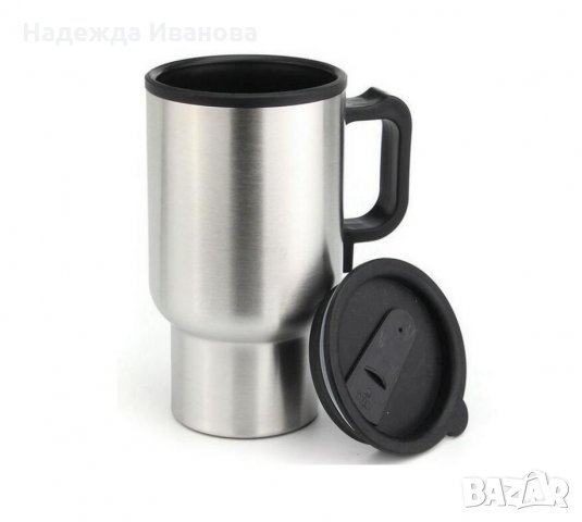 Авто кафеварка, подгряваща термо чаша, ел.термос за топли напитки за шофьори, снимка 1 - Аксесоари и консумативи - 24017532