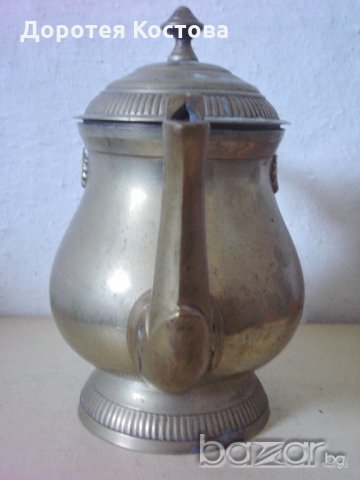 Стар бронзов чайник 2, снимка 5 - Антикварни и старинни предмети - 19209654