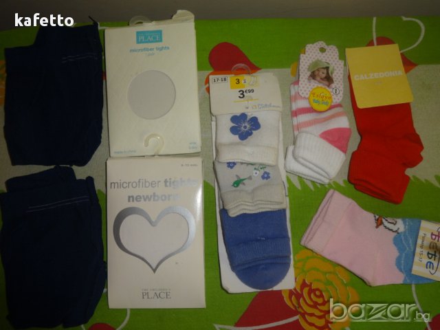  Нови чорапогащи и чорапки размери от нула до девет месеца, снимка 1