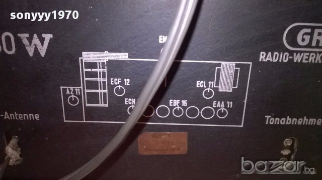 Grundig-380w-tube-receiver-made in germany-внос швеицария, снимка 13 - Ресийвъри, усилватели, смесителни пултове - 13656599