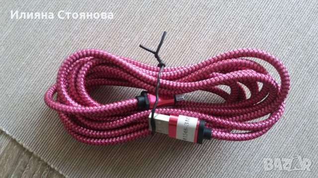 Дейта кабел зарядно зареждащ розов Samsung micro usb 3 метра 3м , снимка 8 - Оригинални зарядни - 25170813