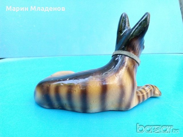 Стара статуетка-Немска овчарка, снимка 3 - Статуетки - 21352157