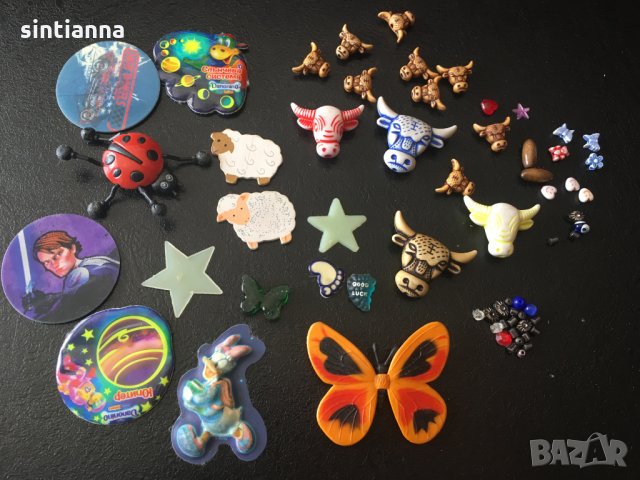 Фигурки и мъниста за нанизване, светещи лепенки