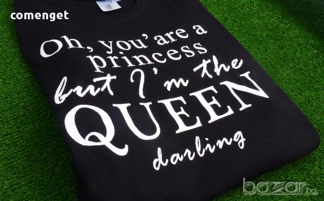Ново! Queen Princess дизайнерска дамска тениска! Бъди различна, поръчай модел с твоя снимка, снимка 3 - Тениски - 7786867