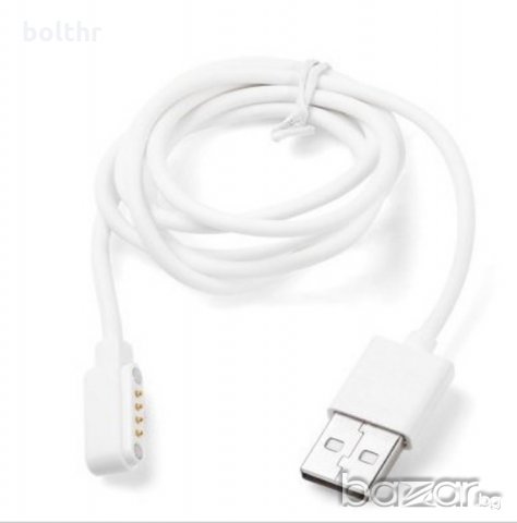 USB магнитен кабел за Smart Watch GT88 G3 KW18 Y3 KW88 GT68, 4 пина, снимка 1 - Друга електроника - 19898062