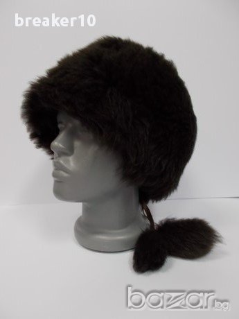 Дамска шапка-естествен овчи косъм, снимка 2 - Шапки - 12337996