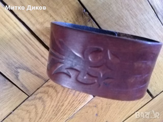 Каишка-гривна за ръка естествена кожа, снимка 3 - Други - 24989083