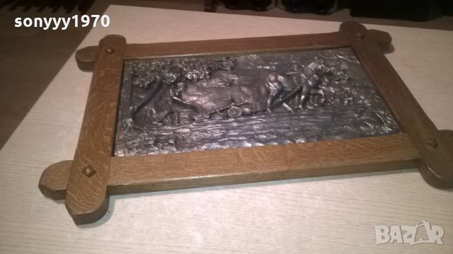 тежка картина-оран-дърво/олово-внос швеицария, снимка 15 - Колекции - 24148125