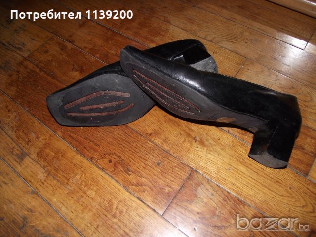Go Max 37 черни дамски обувки естествена кожа, снимка 6 - Дамски обувки на ток - 20560900