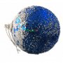 Комплект цветни коледни топки за окачване на елха, аранжирани с брокат. , снимка 1 - Коледни подаръци - 16203913