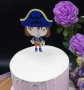 Пират капитан красив цветен твърд Акрил топер за торта украса